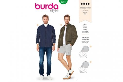 burda Schnittmuster 6351 Herrenjacke - Blouson 