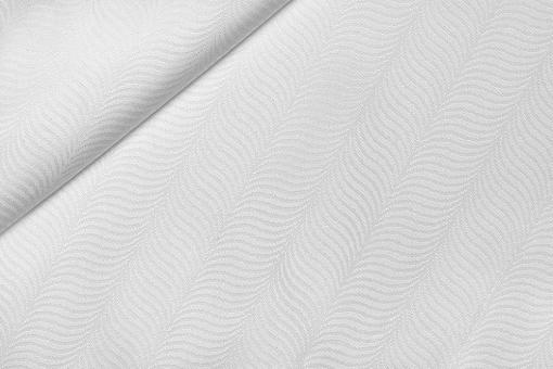 Jacquard-Taft Premium - Wellen - Weiß 