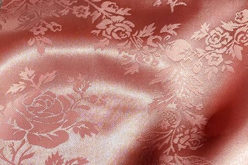 Jacquard-Satin - Roses Altrosa