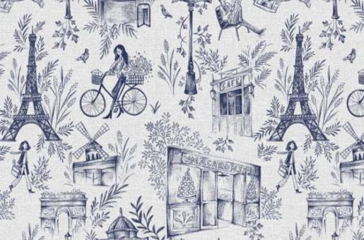 Baumwollstoff Halbpanama - Toile Paris 