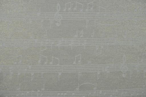 Deko-Stoff - Wende-Jacquard - Musicalnotese - Creme/Beige 