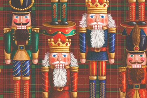 Premium-Weihnachts-Dekostoff - Nutcracker Army 