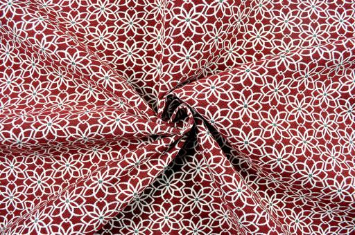 Dekostoff Jacquard - Flor de Alicante - Rot 