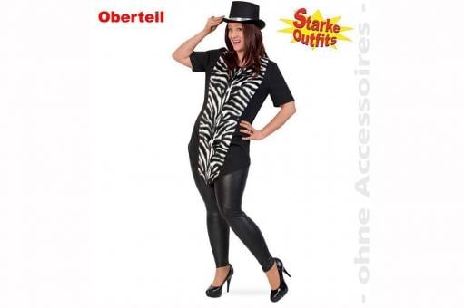 Zebra, Longshirt - große Größen 50