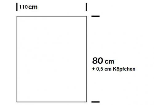 Fertig-Gardine - Thermo-Molton - schwer entflammbar- a: 110 x b: 80 cm - Schwarz 