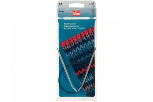 Rundstricknadeln Prym 40 cm - 3,5 mm Grau ALU 