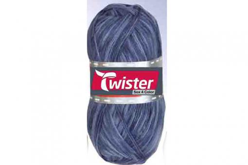 Sockenwolle Twister - 100 g - Bunt D-Jeans Multi