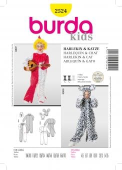 burda Schnittmuster 2524 - Harlekin & Katze 