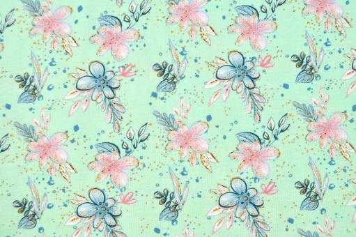 Jerseystoff Superprint - Dreamy Flowers 