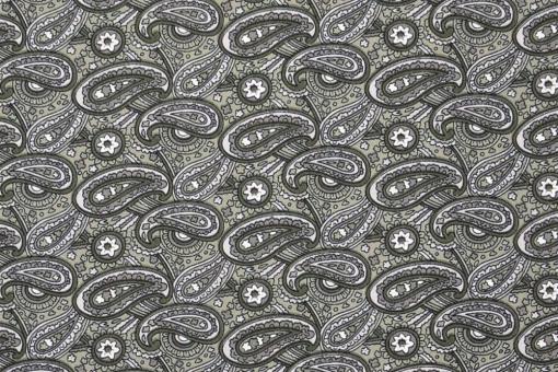 Baumwollstoff - Perfect Paisley - Grau 