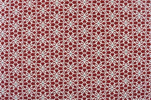 Dekostoff Jacquard - Flor de Alicante - Rot 