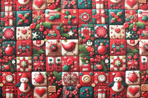 Weihnachtsstoff Glam - 280 cm - Christmas Patchwork 