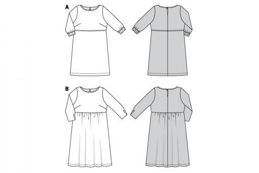 Burda Schnittmuster 6058 - Kleid mit 3/4 Ärmel 