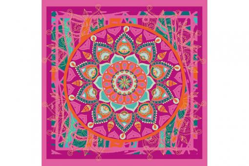 Viskose-Panel - Pink Mandala - 145 x 145 cm 