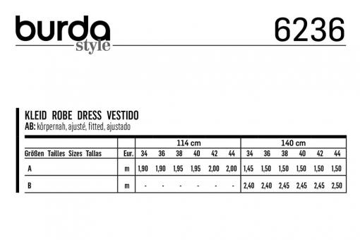 burda Schnittmuster 6236 Rock mit Wickeleffekt 