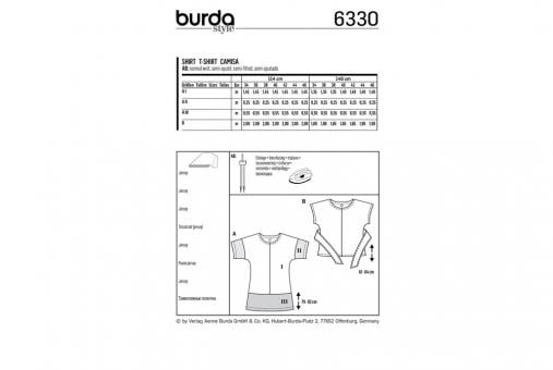 burda Schnittmuster 6330 Shirt 