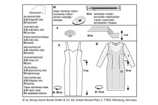 burda Schnittmuster 6423 Trägerkleid 