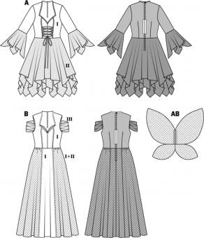 burda Schnittmuster 2372 Karneval Elfe 