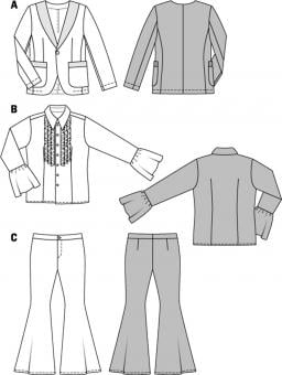 burda Schnittmuster 2374 Karneval Herren Siebziger 