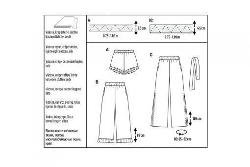 burda Schnittmuster 6199 Hose - Shorts 