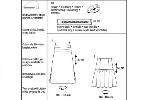 burda Schnittmuster 5837 - Rock 