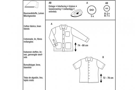 burda Schnittmuster 5842 - Hemd 