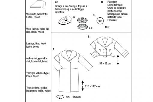 burda Schnittmuster 5860 - Jacke & Mantel 