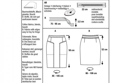 burda Schnittmuster 5936 - Rock 