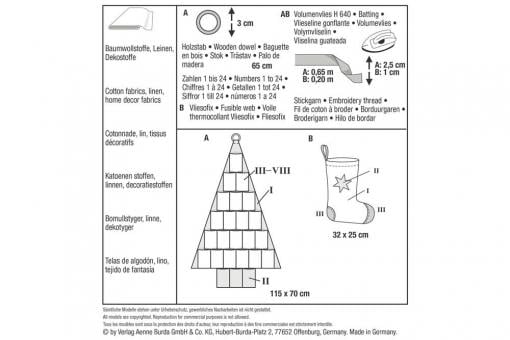 burda Schnittmuster 5952 - Weihnachtliche Accessoires 