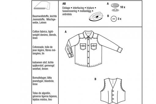 burda Schnittmuster 9248 - Kids - Hemd & Weste 