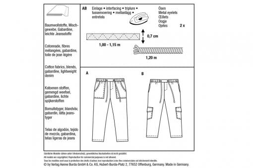 Burda Schnittmuster 9271 - Schlupfhose 