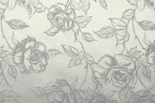 Jacquard Light Roses - Creme/Silber 