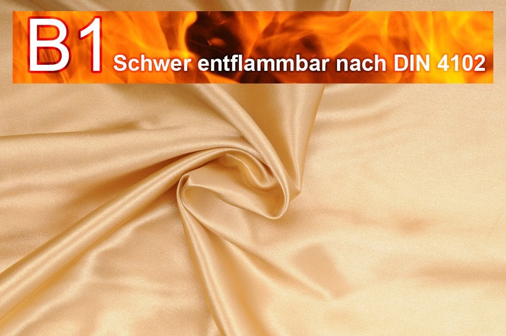 Satin Schwer Entflammbar Gold | Online Kaufen